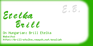 etelka brill business card